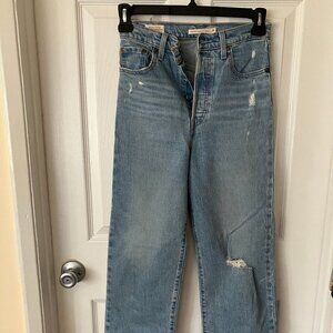 LEVI'S Premium Ribcage Straight Ankle Blue Jeans Size 26